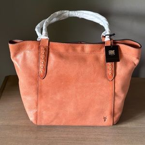 🔥🔥🔥 Frye Reed Leather Tote Bag Burnt Orange
